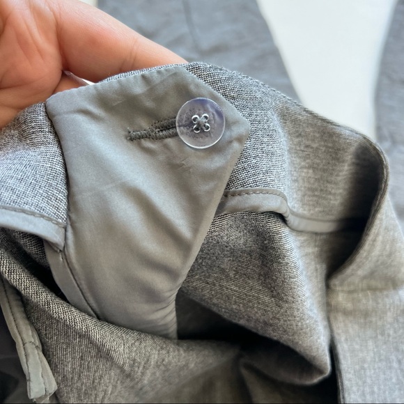 CAbi #814 Newport Ponte Slim Pants Side Zip Gray Business. Assault Size 14 - Picture 3 of 6